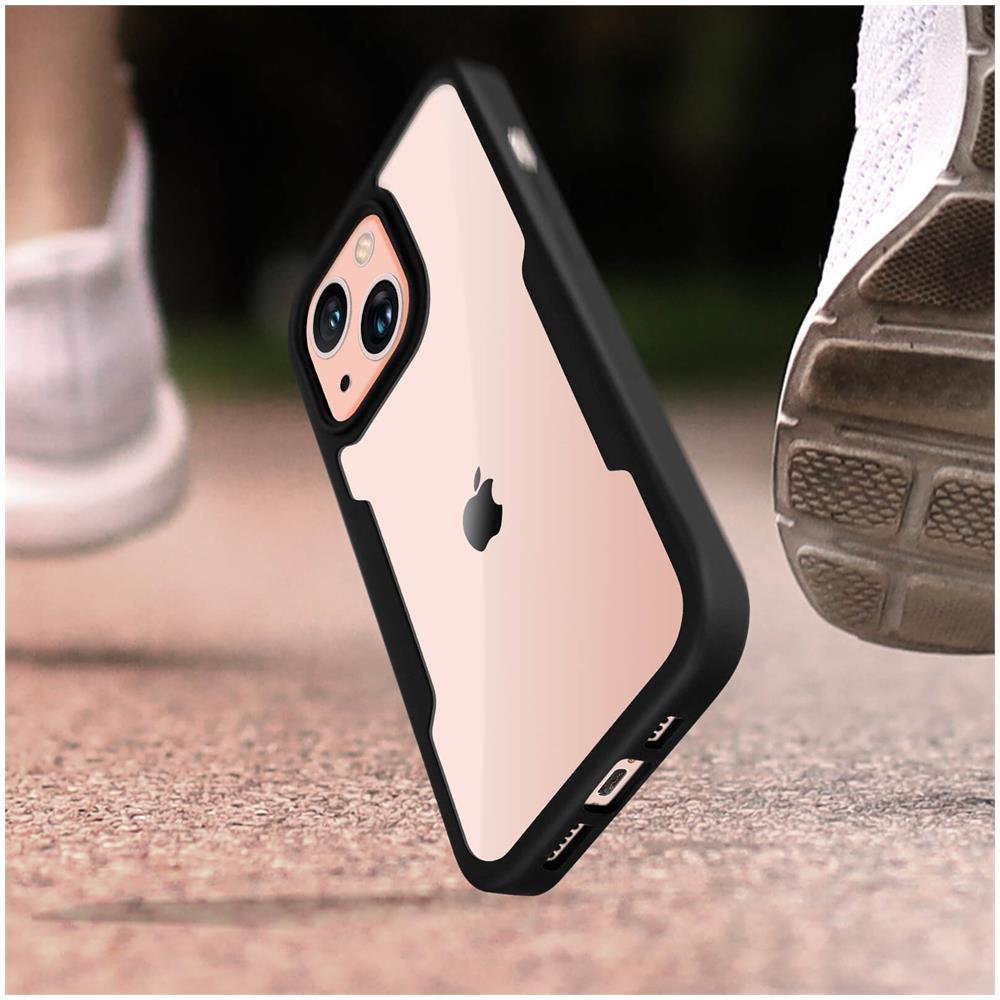 Cover Iphone 13 Retro Plexiglass Fronte Polimero Rinforzata Bordo Nero - Foto 2