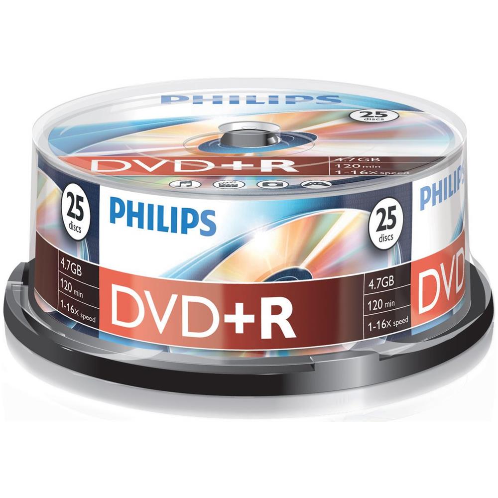 Supporto registrabile DVD DR4S6B25F / 00 - DVD+R - 16x - 4,70 GB - 25 Pacco Spindle - 120mm - 2 Ora Tempo di registrazione massimo - Foto 2