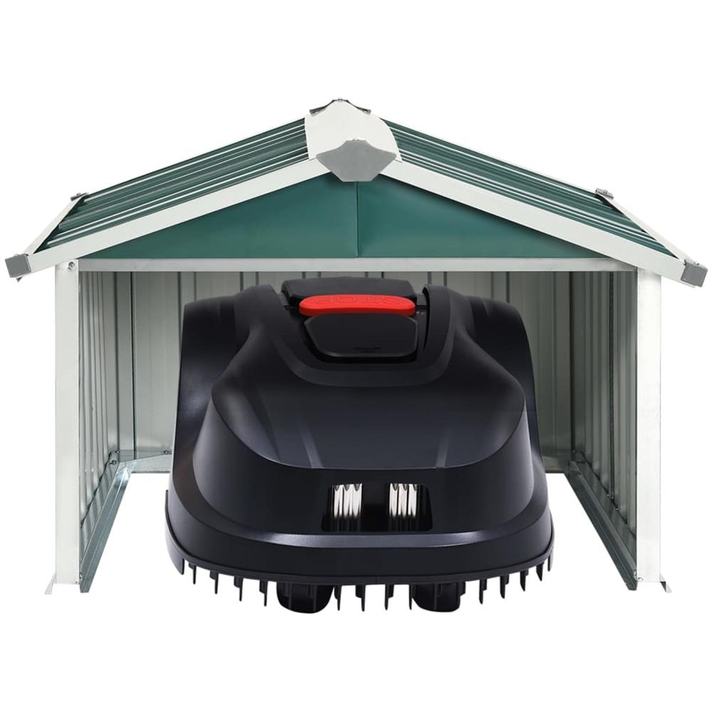 Capanno per Robot Tosaerba 92x97x63 cm Acciaio Zincato Verde - Foto 3