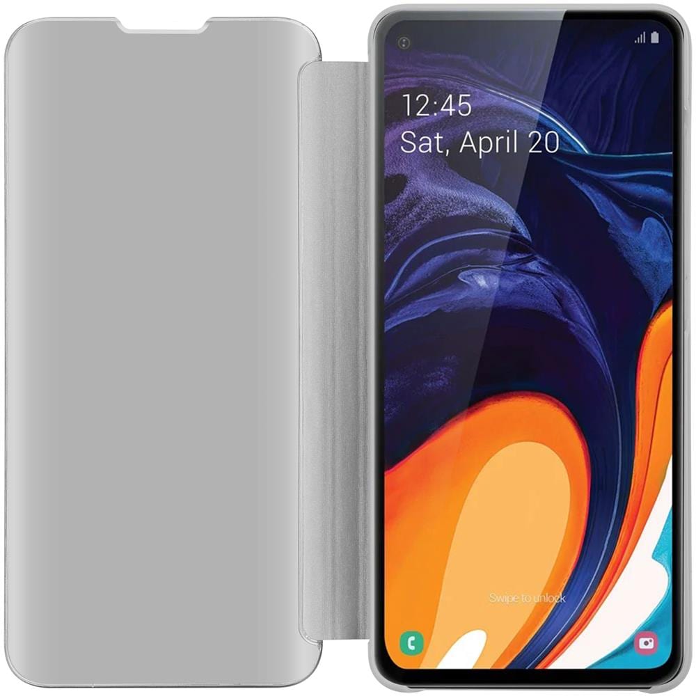 Custodia Compatibile Con Samsung Galaxy A60 / M40 In Agata Argento - Clear View Specchio Coperchio Protettivo Con Funzione Di Supporto Protezione A 360 Gradi - Foto 2
