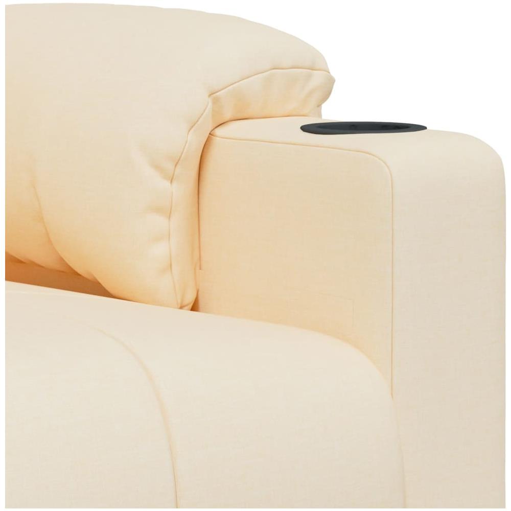 Poltrona Massaggiante Elettrica Crema in Tessuto - Foto 8