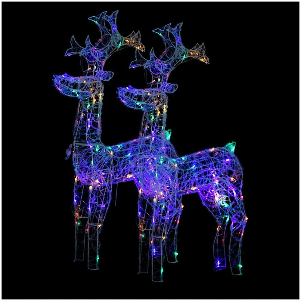 Decorazioni Natalizie Renne 2 Pz 60x16x100 Cm In Acrilico - Foto 2