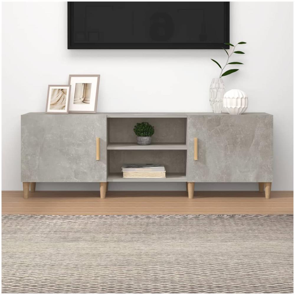 Mobile Porta Tv Grigio Cemento 150x30x50cm In Legno Multistrato - Foto 1