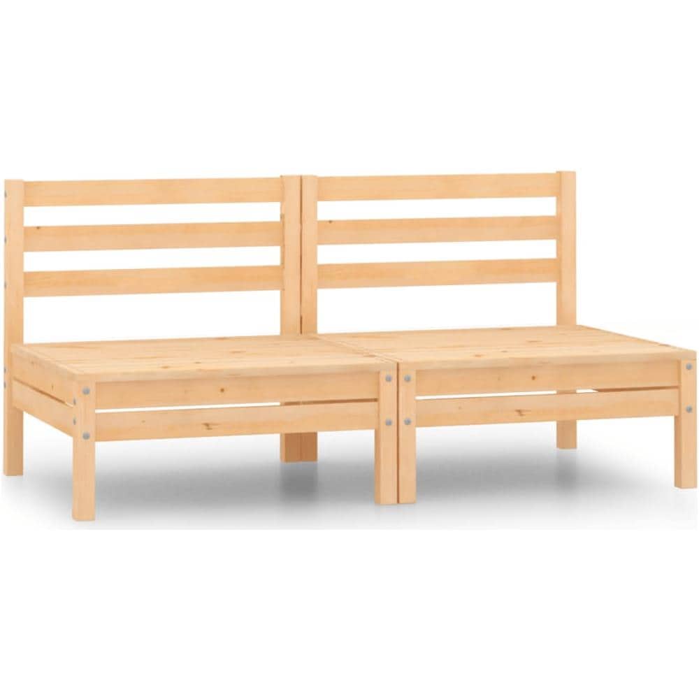 Divani Centrali da Giardino 2 pz in Legno Massello di Pino - Foto 1