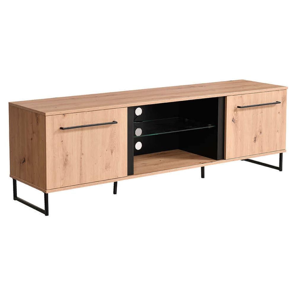 Dodo - Porta Tv Moderno Colore Rovere Con 2 Ante - Foto 1