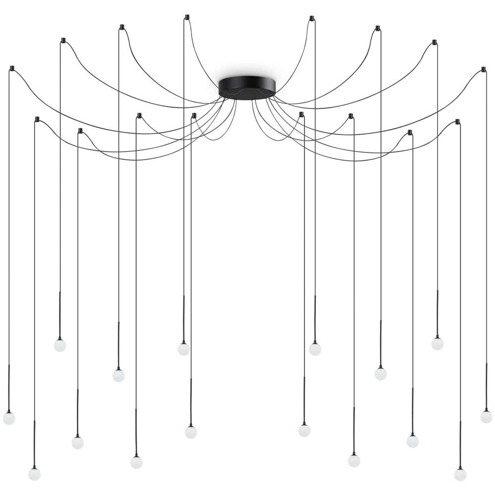 Lampada Sospensione Lucciola Nero D200xh450-5435mm - Foto 1