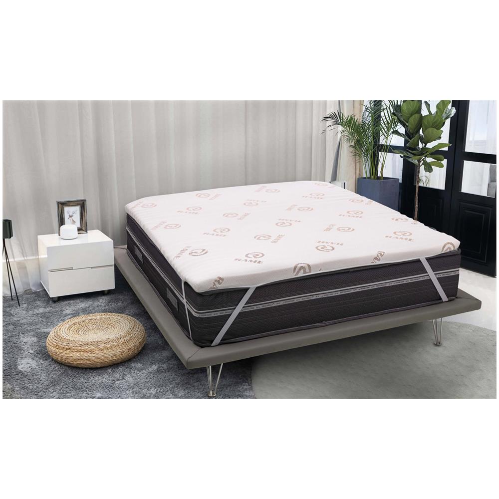 Topper Singolo Luisella, Topper Rinnova Materasso Sfoderabile In Memory Foam E Fibre Di Rame, 100% Made In Italy, Anti Acaro E Anallergico, Cm 80x190h5 - Foto 1