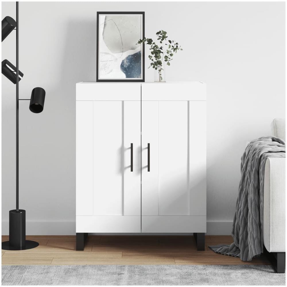 Credenza Bianca 69,5x34x90 Cm In Legno Multistrato - Foto 1