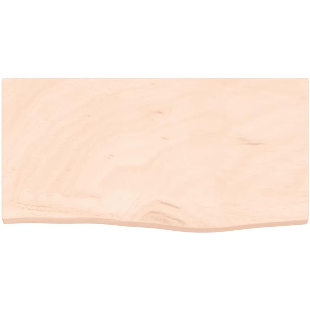 Ripiano a Parete 60x30x (2-4) cm Massello Rovere Non Trattato - Foto 2