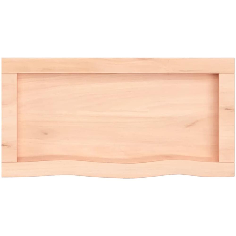Ripiano a Parete 60x30x (2-4) cm Massello Rovere Non Trattato - Foto 3