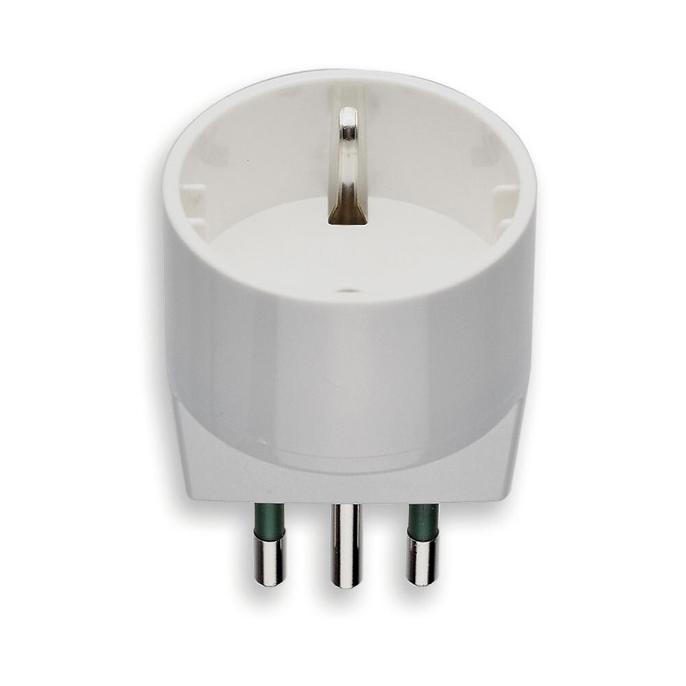 Adattatore Spina 10a Presa Schuko Bianco - Foto 1