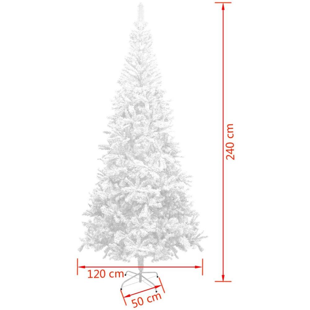 Albero Di Natale Artificiale L 240 Cm Bianco - Foto 11