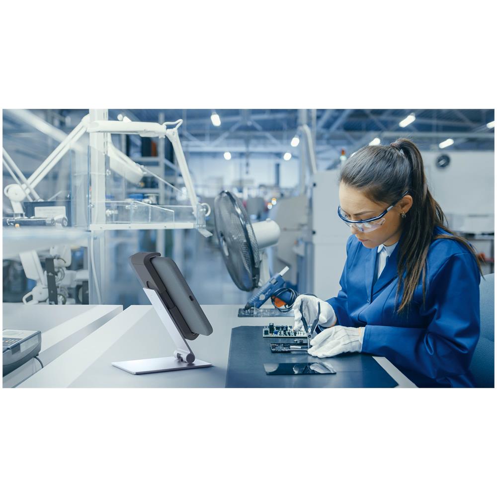 Table XL Supporto da Tavolo in ABS / Alluminio per Tablet 7 - 13" Colore Argento - Foto 5