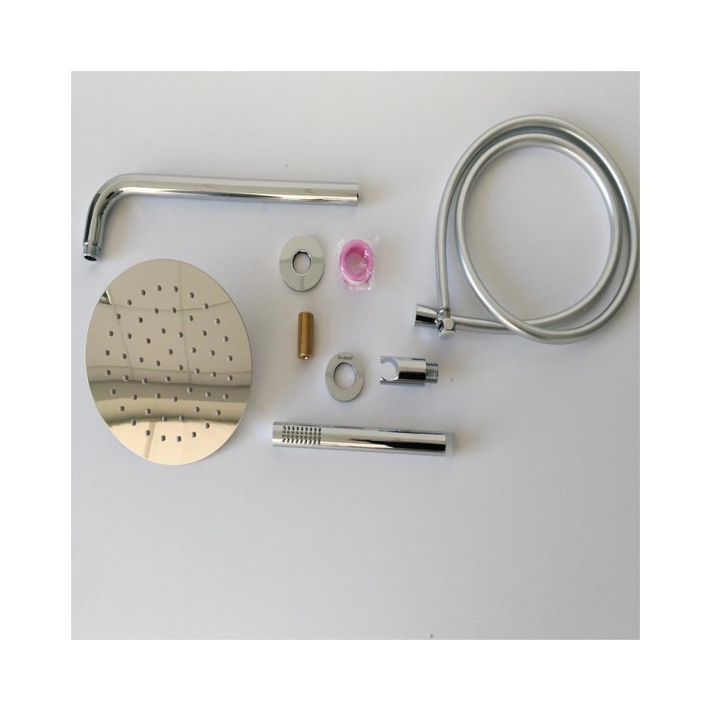 Kit Doccia Tondo 4 Completo Di Soffione Doccetta E Miscelatore Con Deviatore Delfino - Foto 1