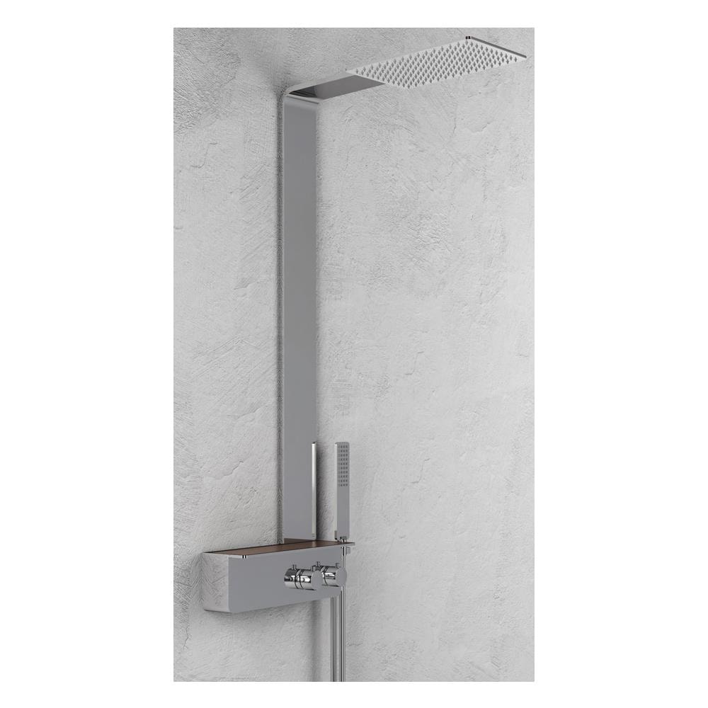 Colonna Doccia Acciaio Inox Spazzolato 2 Funzioni Top Acciaio Inox L40xp42xh120 015 - Foto 1