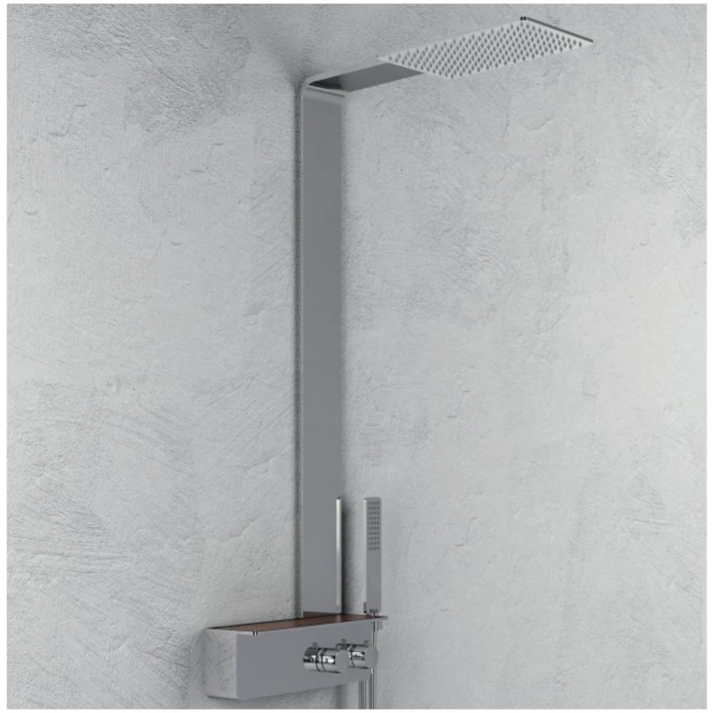 Colonna Doccia Acciaio Inox Spazzolato 2 Funzioni Top Acciaio Inox L40xp42xh120 015 - Foto 2