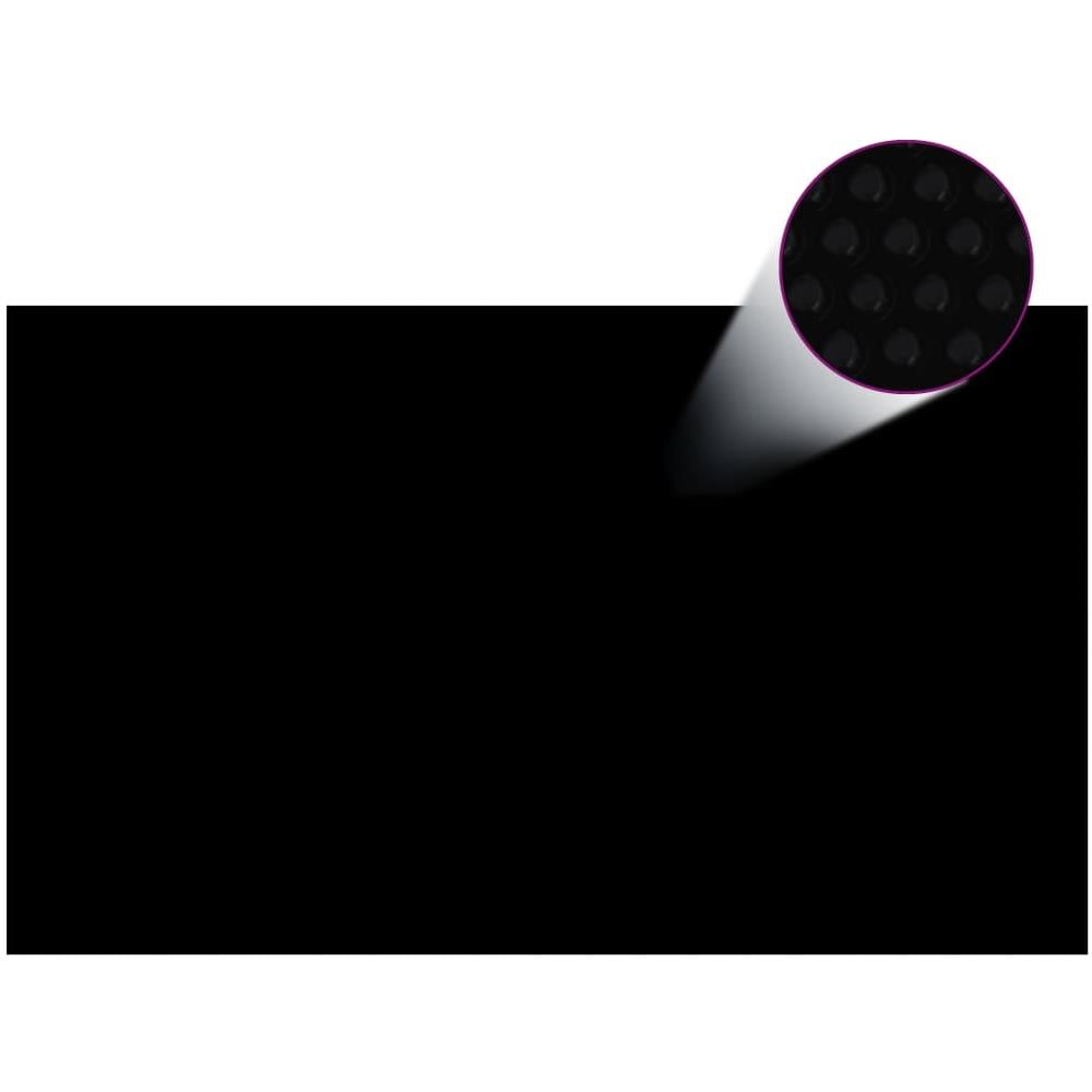 Copripiscina Rettangolare 500x300 Cm In Pe Nero - Foto 1