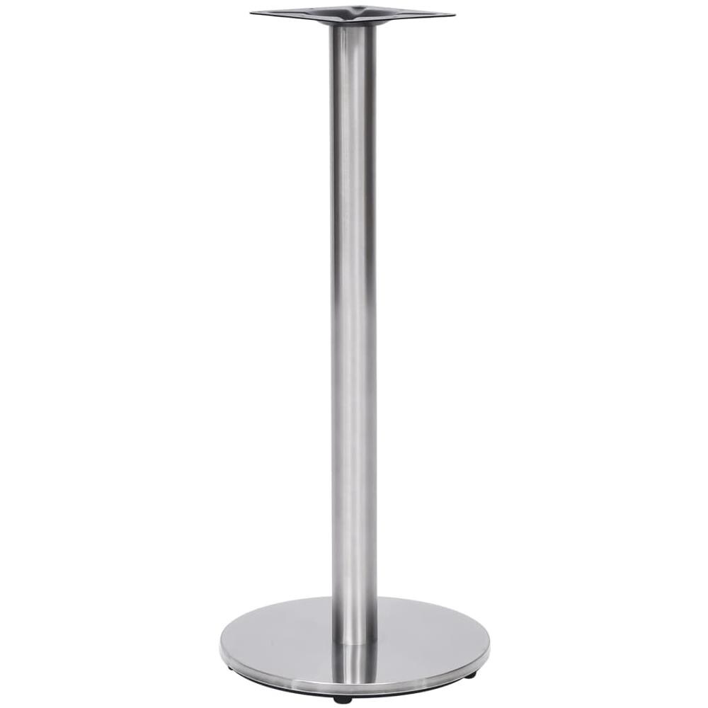 Gamba Per Tavolino Da Bar Argento 45x107 Cm In Acciaio Inox - Foto 1
