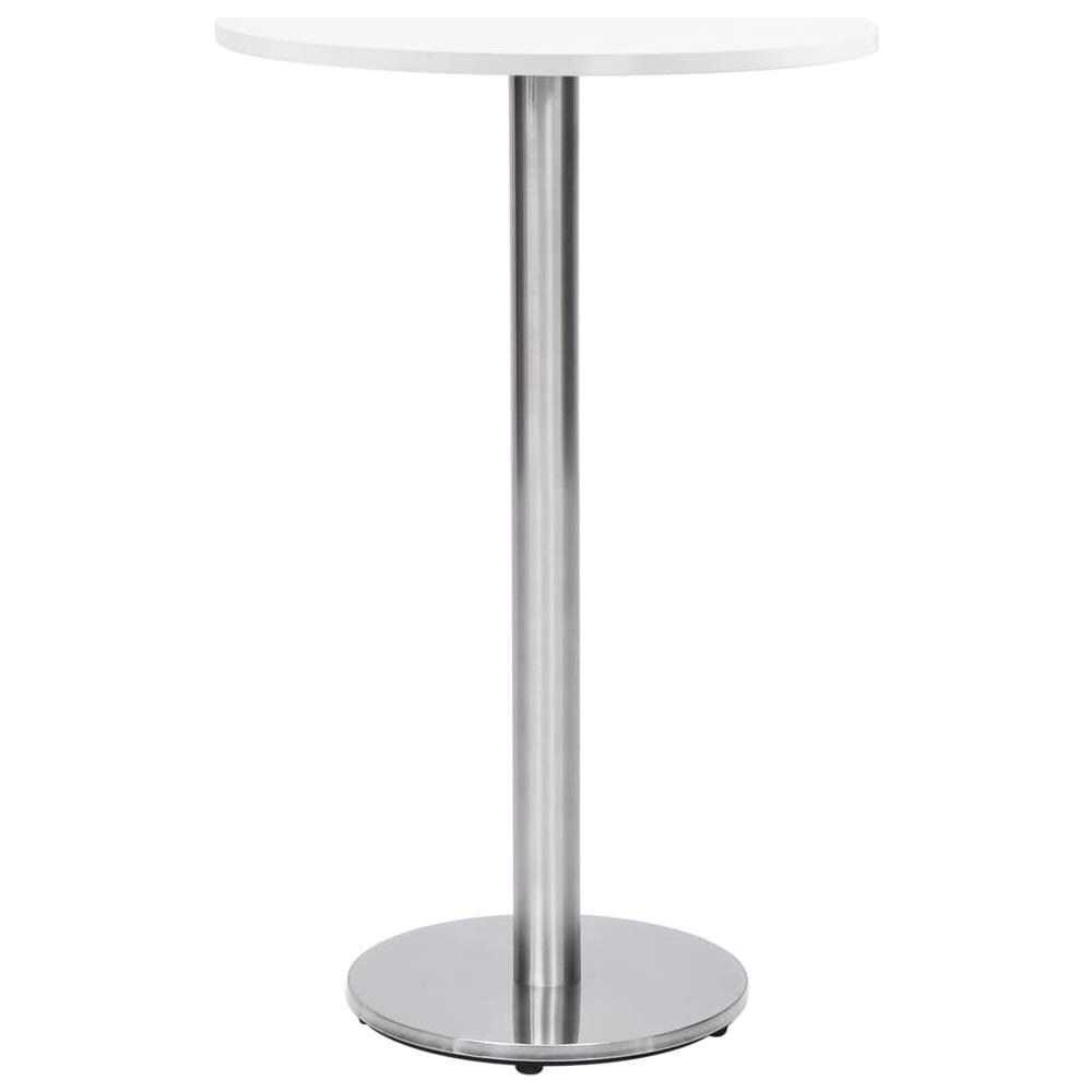 Gamba Per Tavolino Da Bar Argento 45x107 Cm In Acciaio Inox - Foto 2