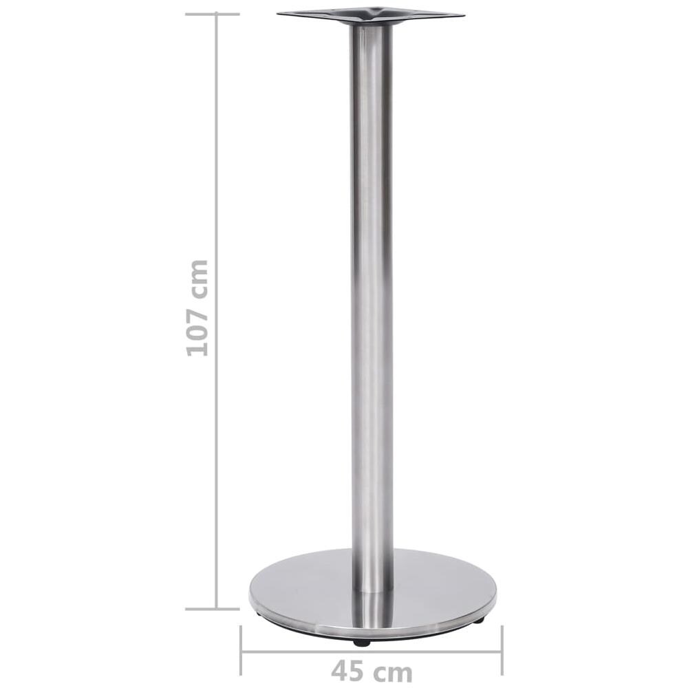 Gamba Per Tavolino Da Bar Argento 45x107 Cm In Acciaio Inox - Foto 7
