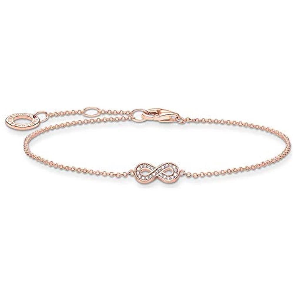 Bracciale Infinity In Argento Sterling 925 E Argento, Colore: Oro Rosa, Cod. A2003-416-14-l19v - Foto 1