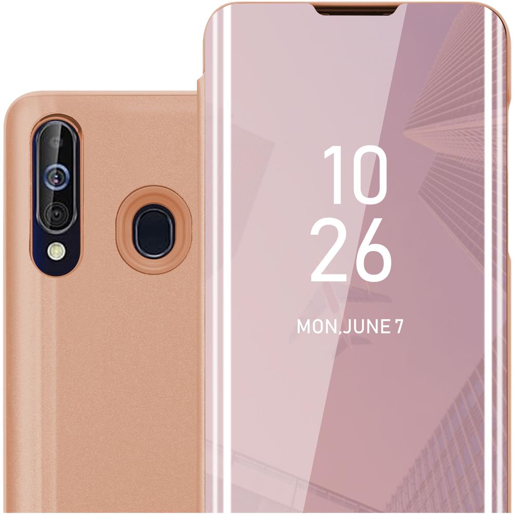 Custodia Compatibile Con Samsung Galaxy A60 / M40 In Kunzit Rosa - Clear View Specchio Coperchio Protettivo Con Funzione Di Supporto Protezione A 360 Gradi - Foto 1