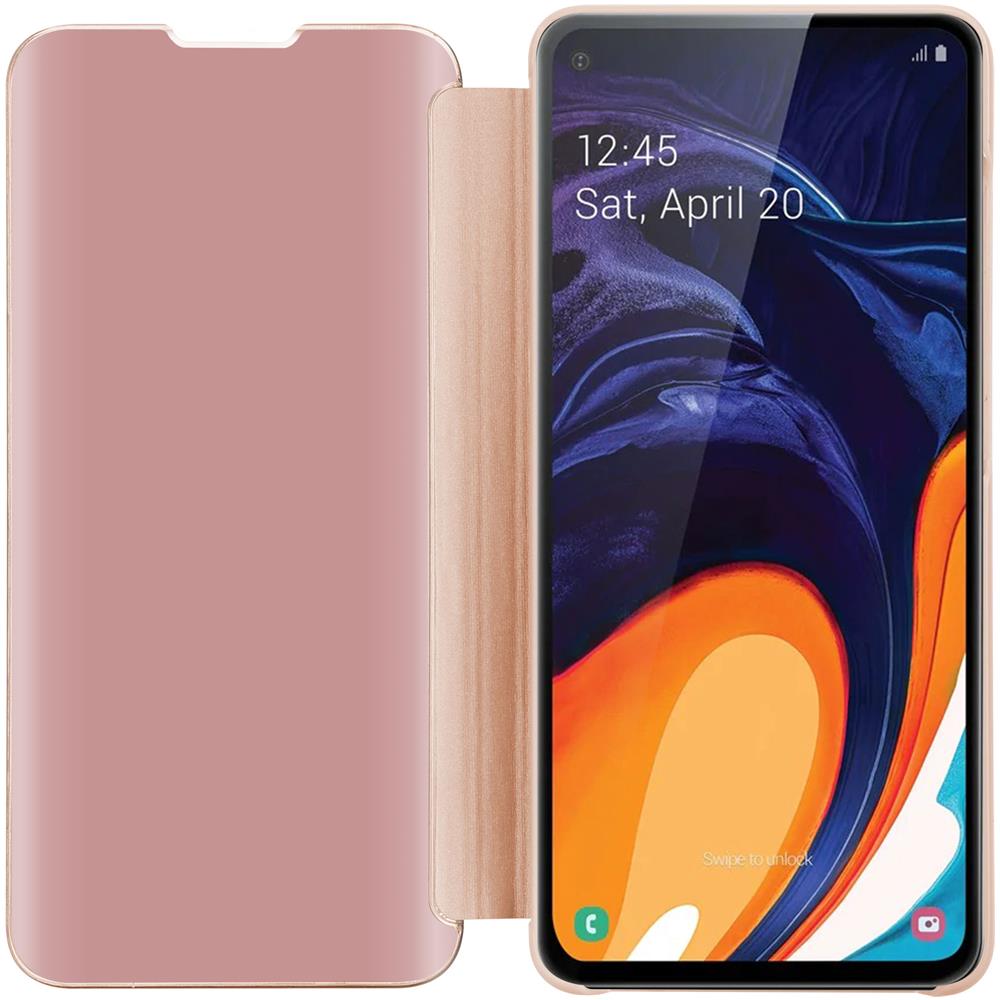 Custodia Compatibile Con Samsung Galaxy A60 / M40 In Kunzit Rosa - Clear View Specchio Coperchio Protettivo Con Funzione Di Supporto Protezione A 360 Gradi - Foto 2