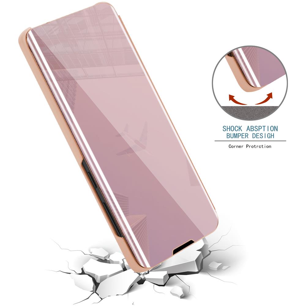 Custodia Compatibile Con Samsung Galaxy A60 / M40 In Kunzit Rosa - Clear View Specchio Coperchio Protettivo Con Funzione Di Supporto Protezione A 360 Gradi - Foto 6