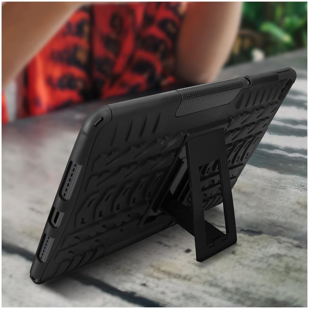 Cover Anti-shock Realme Pad 10.4 Bi-materiale Cavalletto Supporto Nera - Foto 2