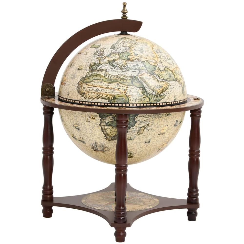 Bar A Globo Portavini Marrone Legno Massello Di Eucalipto - Foto 1