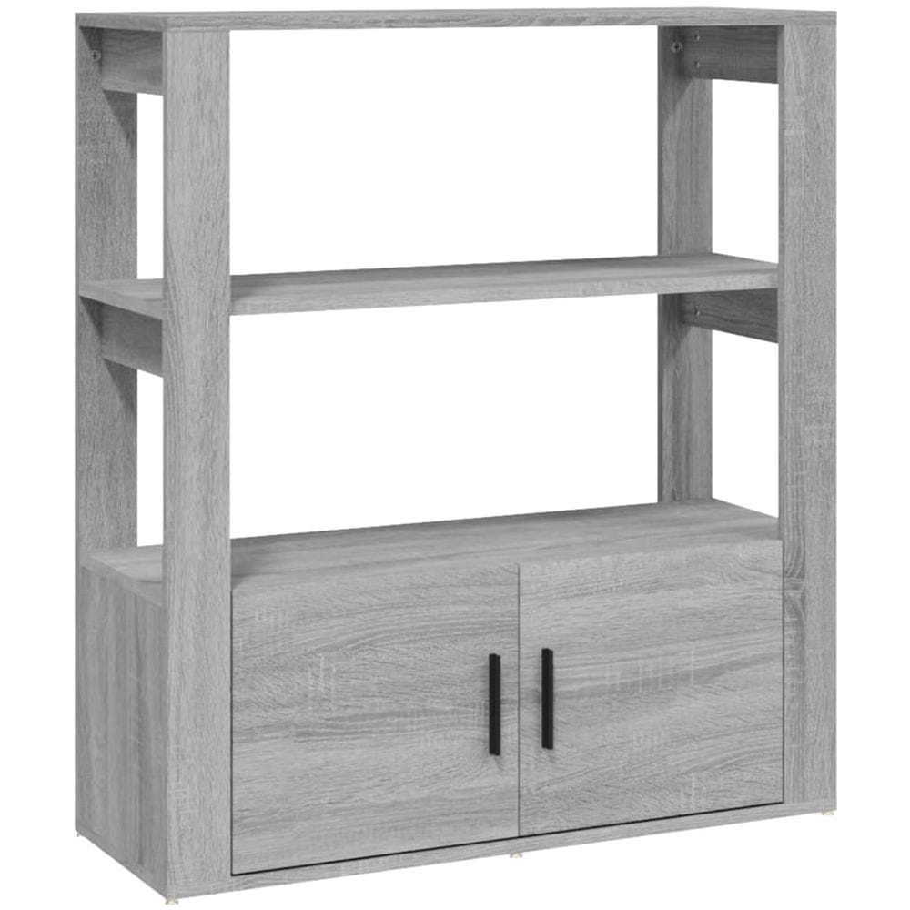 Credenza Grigio Sonoma 80x30x90 Cm In Legno Multistrato - Foto 2