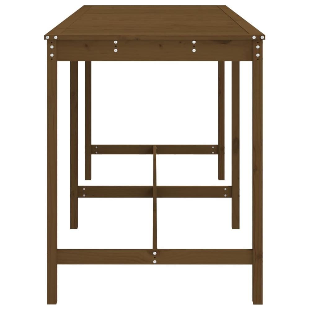 Tavolo Da Giardino Miele 203,5x90x110cm Legno Massello Di Pino - Foto 2