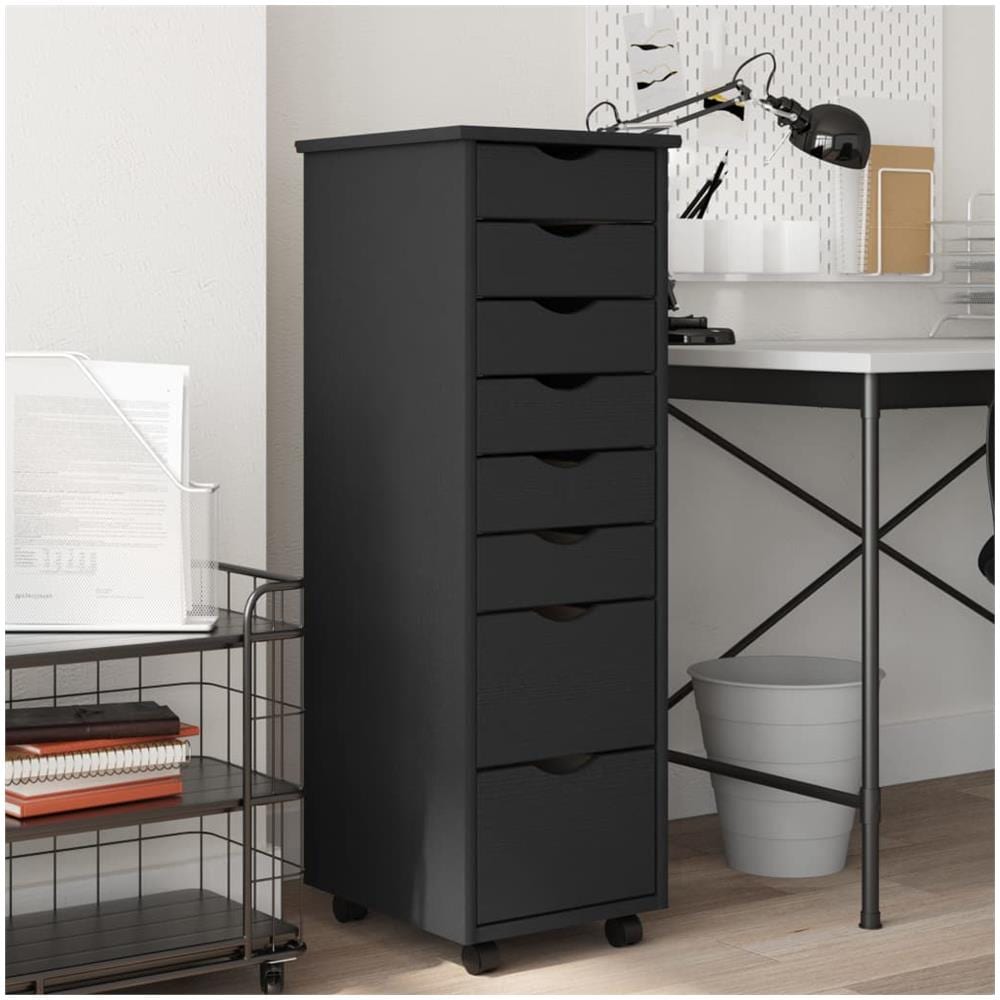 Armadietto Rotante con Cassetti MOSS Grigio Legno Massello Pino - Foto 1