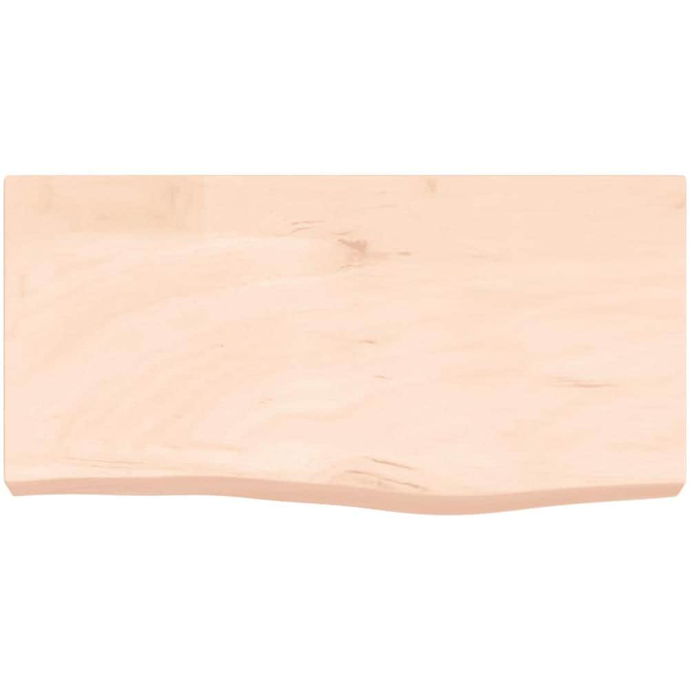 Ripiano a Parete 60x30x (2-6) cm Massello Rovere Non Trattato - Foto 2