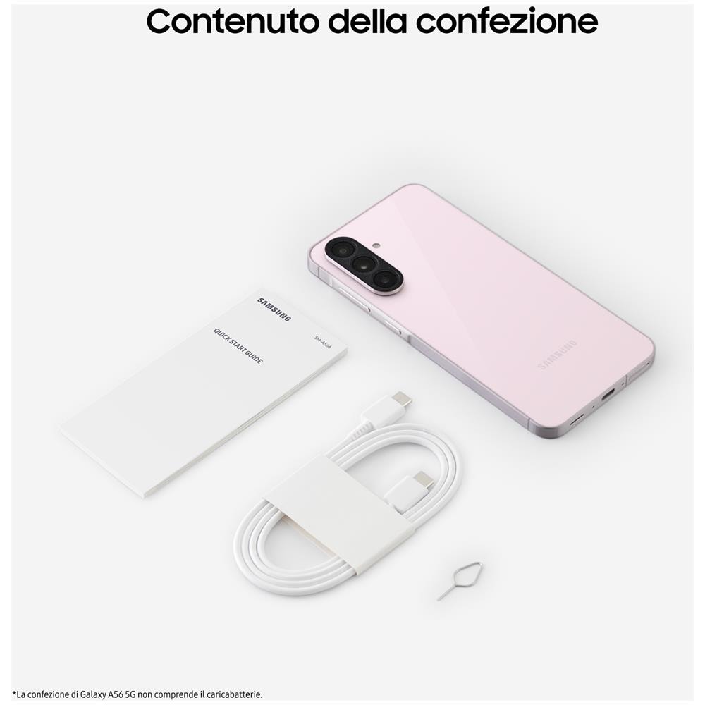 Galaxy A56 5G 128GB 8GB Ram Display 6.7" Super AMOLED Main Camera 50MP IP67 NanoSIM + eSIM Exynos Android 15 5000 mAh Awesome Pink Italia - Foto 2