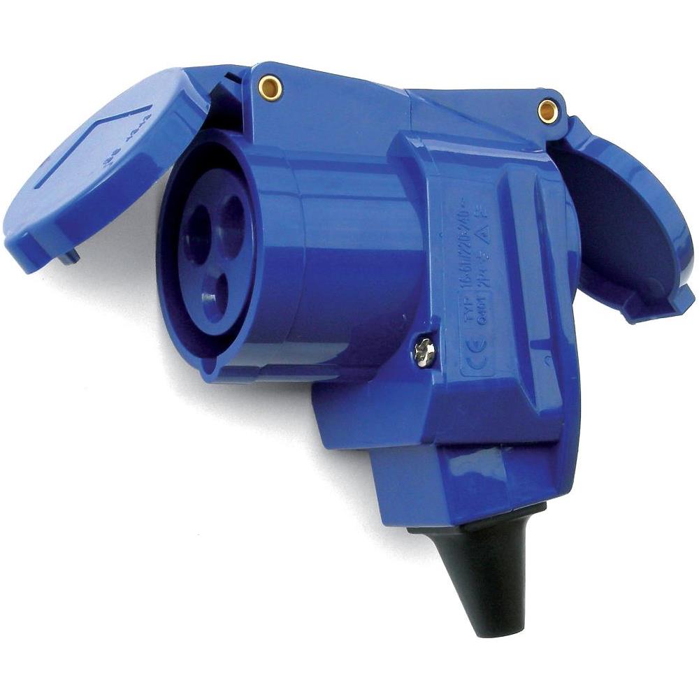 Adattatore caravan IP44 2P+T16A con predisposizione ingresso cavo - Foto 2