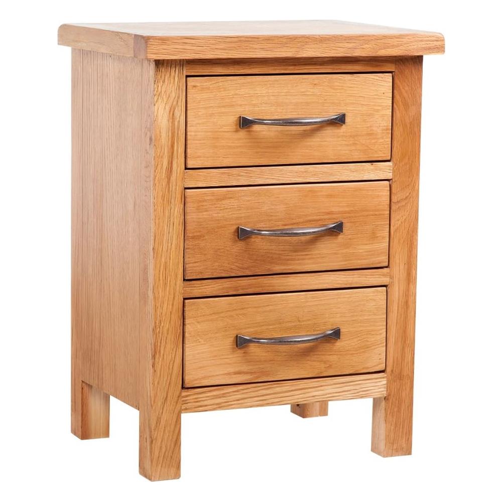 Comodino con 3 Cassetti 40x30x54 cm in Legno Massello di Rovere - Foto 1