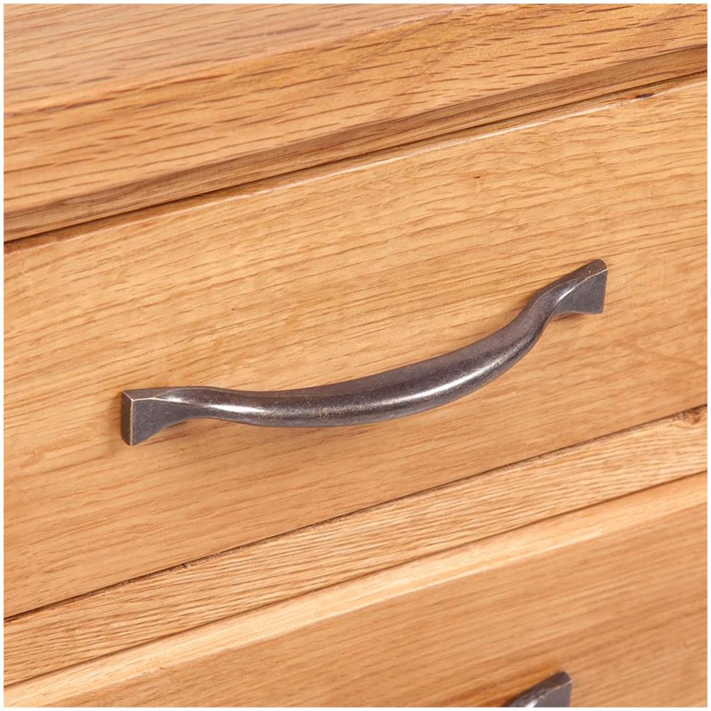 Comodino con 3 Cassetti 40x30x54 cm in Legno Massello di Rovere - Foto 2