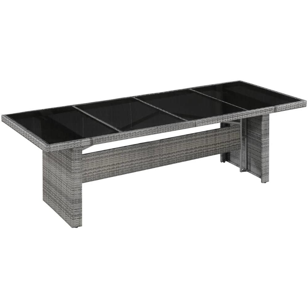 Tavolo Da Giardino In Polirattan E Vetro 240x90x74 Cm - Foto 1