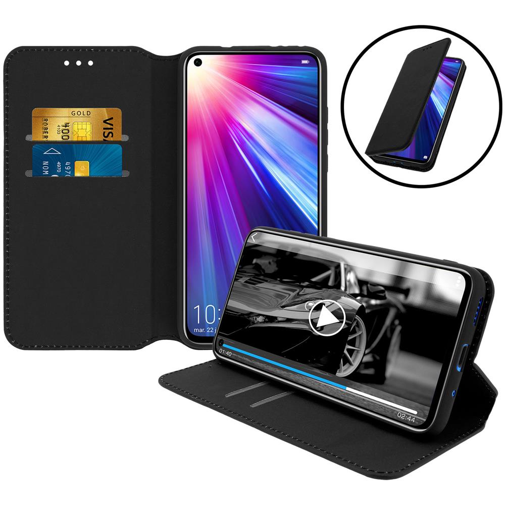 Custodia Honor View 20 Portacarte Funzione Supporto Nero - Foto 5