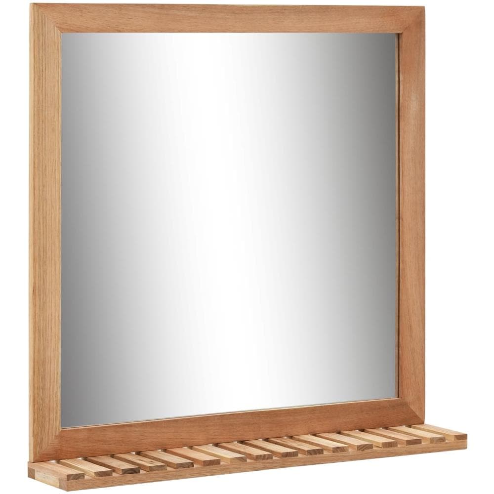 Specchio Da Bagno 60x12x62 Cm In Legno Massello Di Noce - Foto 1
