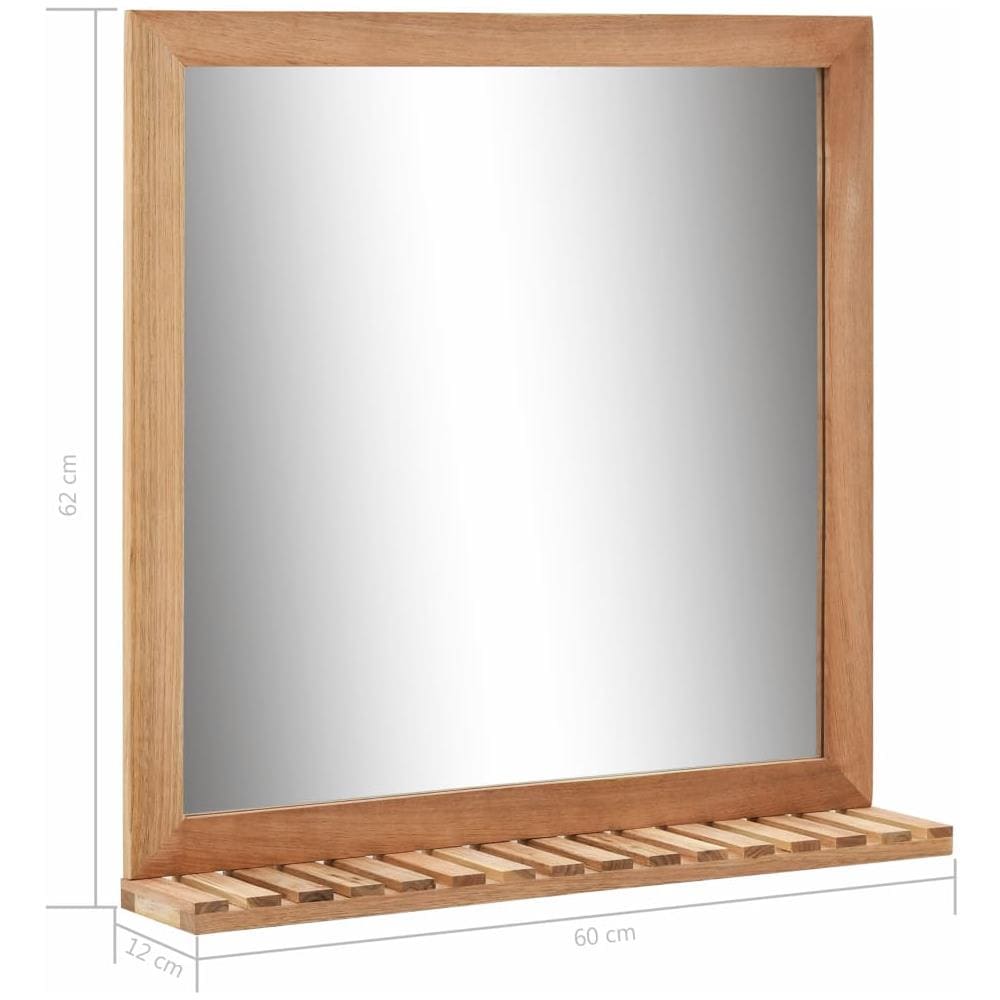 Specchio Da Bagno 60x12x62 Cm In Legno Massello Di Noce - Foto 12