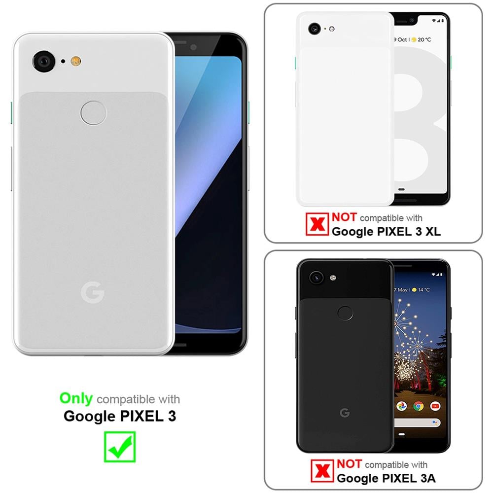 Custodia Compatibile Con Google Pixel 3 In Rosso Carminio - Coperchio Protettiva Con Chiusura Magnetica, Funzione Stand E Tasca Per Le Carte - Foto 2