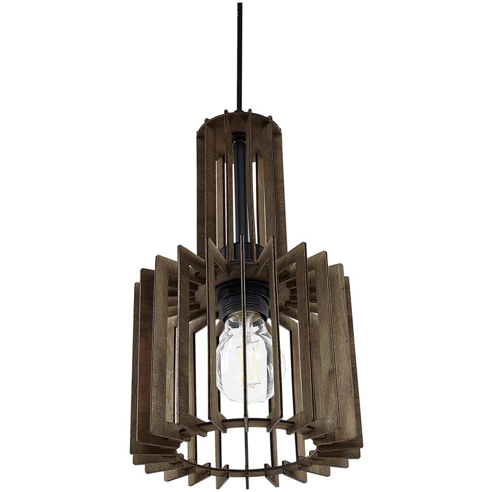 Lampadario Da Soffitto Industrial Legno Niari - Foto 1