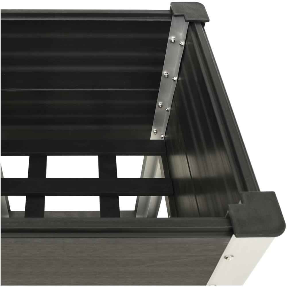 Fioriera Rialzata Da Giardino Con Ripiano 50x50x90cm Wpc Grigio - Foto 3