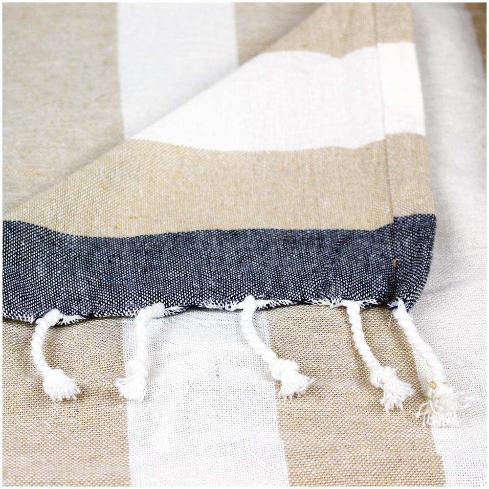 Telo Mare Fouta Per Lettino E Sdraio, Asciugatura Rapida, 90 X 170 Cm - Ancora Beige - Foto 4