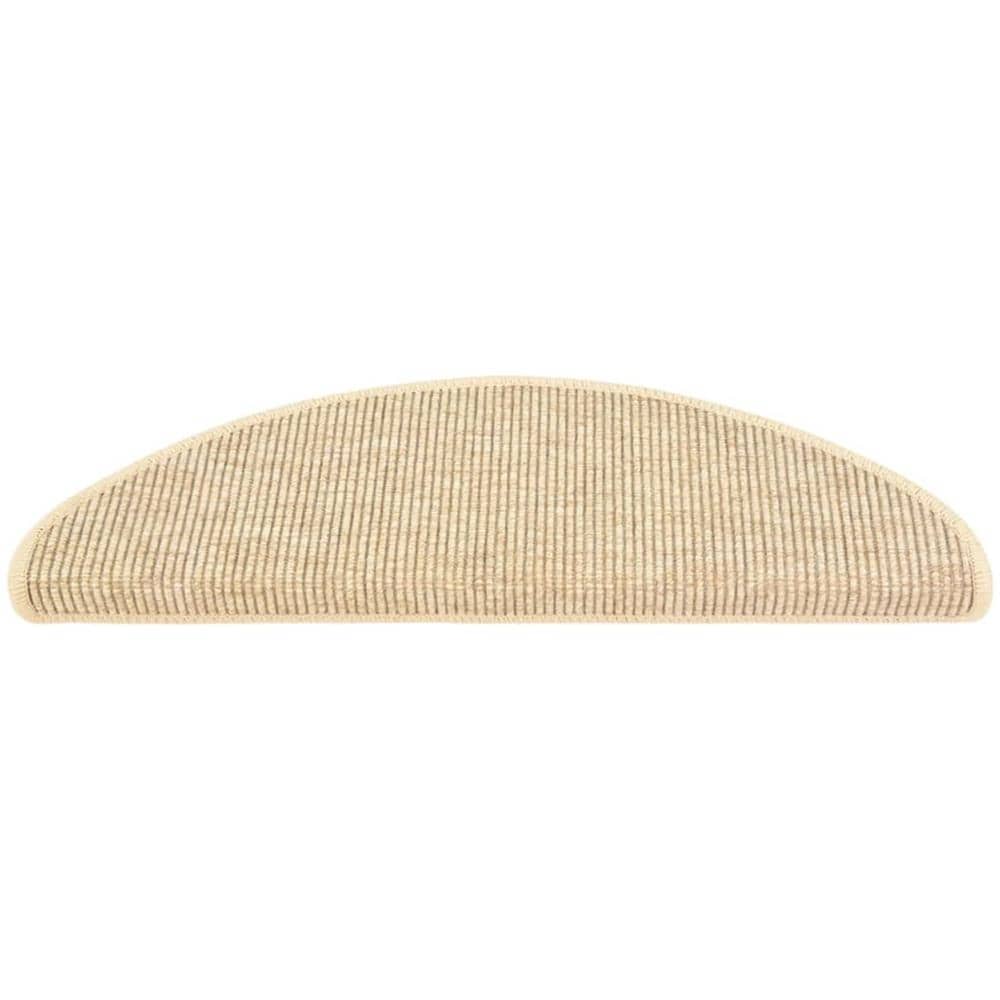 Tappeti Autoadesivi Scale Aspetto Sisal 15 Pz 65x25cm Beige - Foto 2