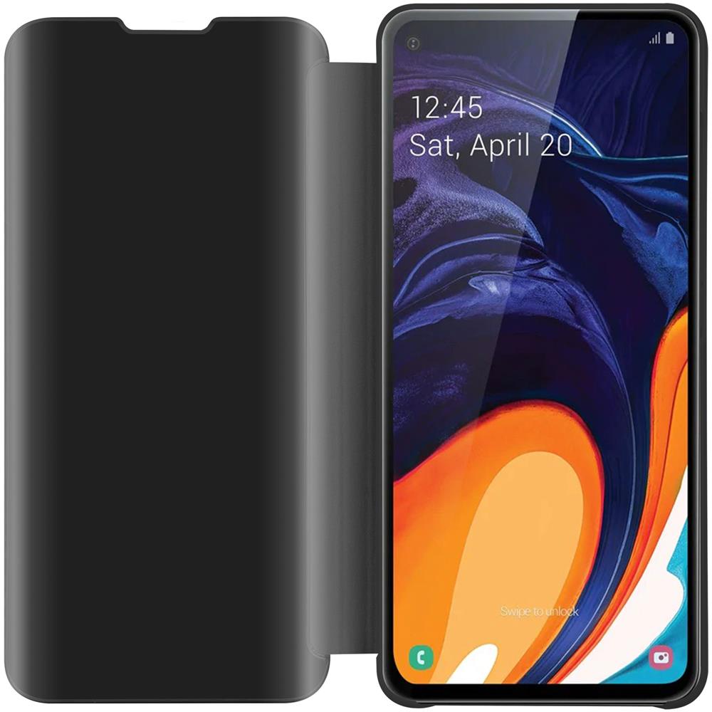 Custodia Compatibile Con Samsung Galaxy A60 / M40 In Tormalina Nera - Clear View Specchio Coperchio Protettivo Con Funzione Di Supporto Protezione A 360 Gradi - Foto 2