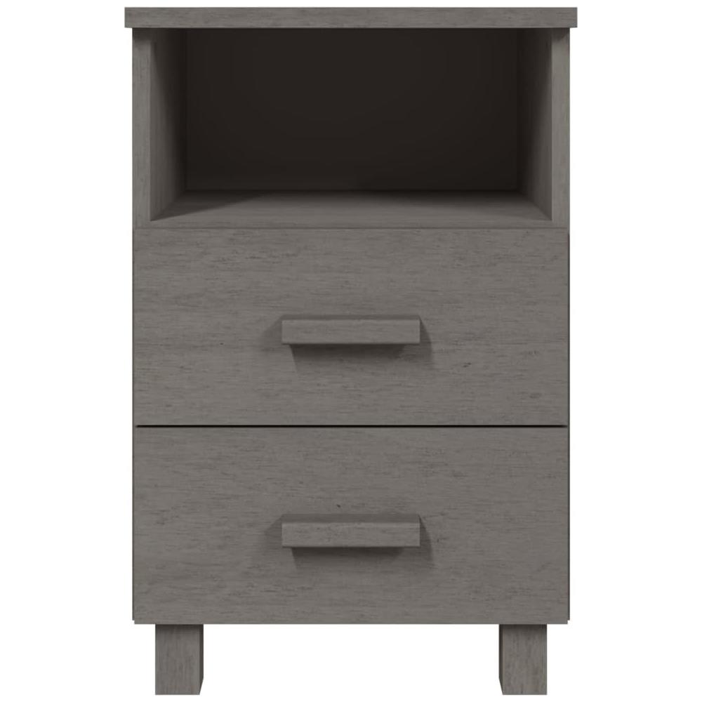 Comodini 2 Pz Grigio Chiaro 40x35x62 Cm In Legno Di Pino - Foto 2
