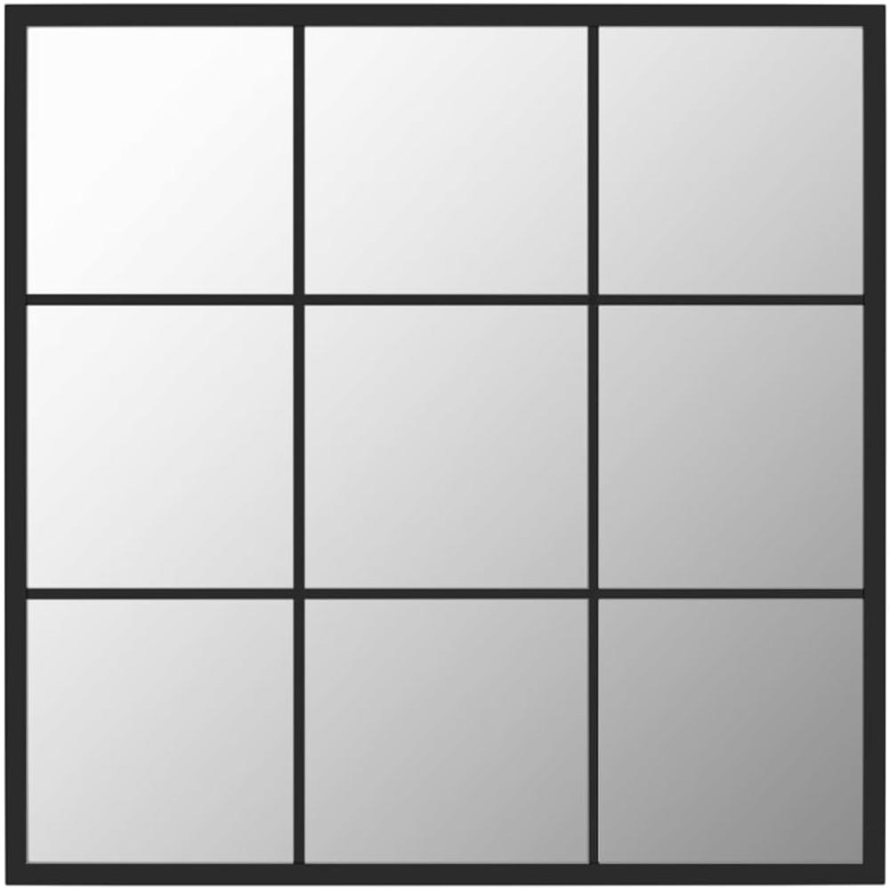 Specchio da Parete Nero 60x60 cm in Metallo - Foto 2